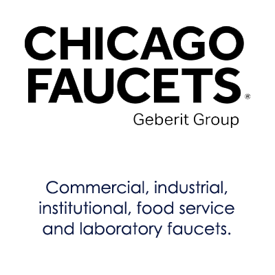 image showing chicago faucets logo and information about their products